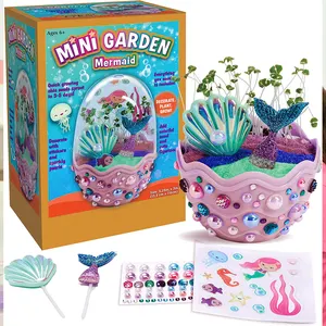 Arts and Crafts for Kids Mermaid Terrarium Mini Garden for Girls and Boys Mermaid Mini Egge Carden