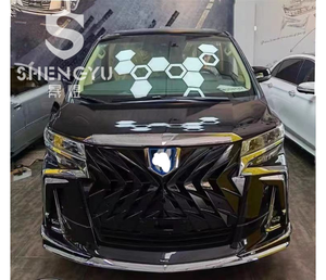 Rejilla de parachoques delantero para to-yo-ta Alphard 35 series 2018 cambio a rejilla de Oro Negro rejilla delantera para reemplazar - Product Image 5