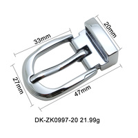Premium 20mm Metall-Gürtelschnalle aus Zinklegierung für Damen-Ledergürtel, Ersatz-Hardware-Zubehör