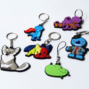 ODM No Minimum Custom Made Keychain Soft 3D Rubber PVC Key Chain Cartoon logo PVC Keyring - Product Image 1