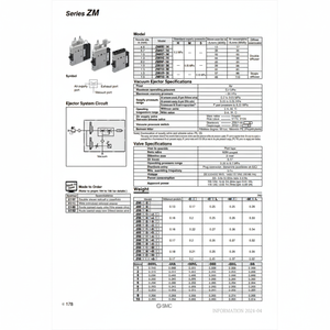 รุ่นสุญญากาศระบบนิวเมติกส์ SMC ZM071H-J5LZ ชิ้นส่วนนิวเมติกส์ - Product Image 1