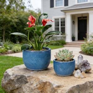 Grands pots à fleurs en céramique pour bureaux et balcons - Design moderne et écologique pour plantes grimpantes et succulentes - Direct Usine - Product Image 4