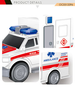 Jouet pour enfants, véhicule électrique 1:20, friction, son lumineux, vente en gros - Product Image 3