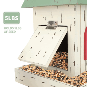 <span class=keywords><strong>Cottage</strong></span> en bois classique moderne Mangeoire à oiseaux en bois massif Motif <span class=keywords><strong>animal</strong></span> de luxe pour oiseaux sauvages Jardin extérieur Maisons pour animaux de compagnie Meubles - Product Image 3