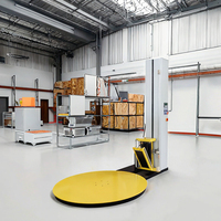 Machine d'emballage de palettes électrique automatique à plateau tournant, moteur PLC 220VAC, garantie 1 an, pour l'alimentation, les boissons, les textiles et les marchandises