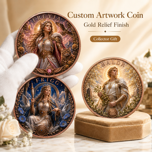 Pièce de collection en cuivre pur 999 de 5 oz, série « Mythologie Nordique », style peint, colorée, en relief 3D, édition UV, artisanat métallique - Product Image 2