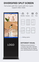 Máquina de Señalización Digital con Soporte de Piso, Pantalla LCD de 32 Pulgadas para Publicidad en Comercios, Vertical y Horizontal
