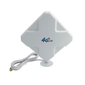 Antena 4G Antena SMA LTE Antena de red de largo alcance de alta ganancia con ventosa y cable de extensión de 10 pies para punto de acceso móvil 4G