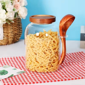 1950ml lọ thủy tinh lớn cho rượu vang làm với Keo Gỗ nắp và muỗng - Product Image 6