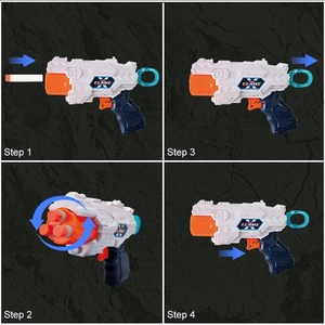 Nuovo Gioco di Tiro con Bersagli Galleggianti Mobili 2 in 1 del 2022, Set di Blaster in Schiuma con Dardi Morbidi per Bambini - Product Image 5