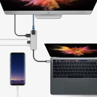 Adaptador Multipuerto VONN Tipo-C a HDMI 5 en 1, Transferencia de Datos Multifunción, Hub 4K HD para Laptop y TV