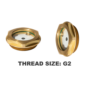 زجاج رؤية مستوى الزيت مخصص عالي الجودة من النحاس بتصميم دائري وسداسي - Product Image 1