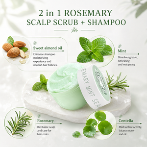 Exfoliante para el Cuero Cabelludo HALORINNA OEM 260g con Romero y Menta, Fórmula Refrescante y No Grasa para Salón y Hogar, Detox Semanal del Cuero Cabelludo - Product Image 4