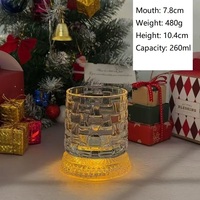 Vaso Giratorio Creativo para Whisky con Posavasos Luminoso, Vaso Premium para Beber Cerveza, Ideal para Bares y Fiestas en Casa
