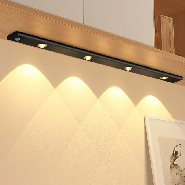 Motion Sensor Magnet Led Night Lamp 3 CCT Under Cabinet Led Lights Wireless USB Rechargeable Led Cabinet Light for Bedroom