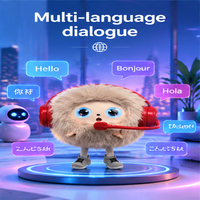 Jouet en peluche parlant IA, peluche interactive intelligente, interaction vocale, racontage d'histoires, apprentissage pour l'éducation interactive, robot IA