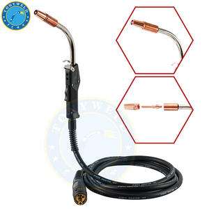 <span class=keywords><strong>Pistola</strong></span> de Soldadura <span class=keywords><strong>MIG</strong></span> <span class=keywords><strong>Tweco</strong></span> TW5 500A, Resistente, Refrigerada por Aire, con Conector Europeo de 15 pies - Product Image 3