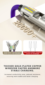 Hot-bán 4-in-1 Silicone USB nhanh sạc cáp dữ liệu thích ứng với đa thương hiệu điện thoại di động Silicone nhanh sạc cáp dữ liệu. - Product Image 5