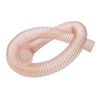 Tuyau flexible en PU, tuyau accordéon, grand diamètre, transparent, anti-poussière, tuyau en acier pour l'utilisation en conduite