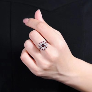 SGARIT antik takı yakut yüzük 18K beyaz altın 0.72CT doğal ısıtılmamış yakut yüzük GUILD sertifikalı güvercin kan kırmızı yakut yüzük - Product Image 6