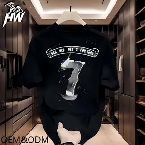 <span class=keywords><strong>Camiseta</strong></span> de algodón de manga corta para hombre, estilo vintage, con letras, transpirable, que absorbe la humedad, de ajuste holgado, de la marca Duman Chao Bofankou - Product Image 1