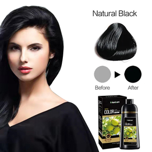 Tinta per Capelli 3 in 1 a Base di Erbe OEM, Copertura Rapida dei Capelli Grigi, Lunga Durata, Senza Ammoniaca, Shampoo Colorante Nero per Donne e Uomini - Product Image 2