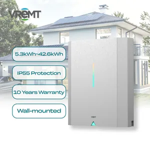 VREMT 8 Units to 42.6kWh RS485/CAN Communication Residential Energy Storage Lifepo4 Battery With Rechargeable