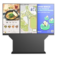 Panneaux de menu numériques en verre trempé résistants aux intempéries IP66, résolution 4K, trois écrans LCD, enseignes électroniques pour drive-thru