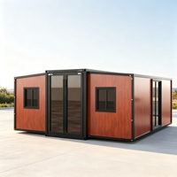 Maison conteneur modulaire extensible Shinestone à double aile, préfabriquée, portable, petite maison, spécifications personnalisées, assemblage rapide, pour habitation