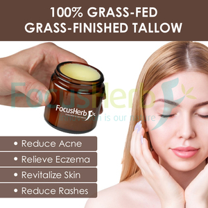 Crema de Sebo de Res Alimentada con Pasto FocusHerb - Certificación Kosher y Halal, Certificación EU/USDA, Grado Cosmético, Envase de 200g - Product Image 4