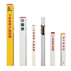 Snow Stake Fiberglass Buried Fiber Optic Cable Road Warning Sign FRP Marker Post