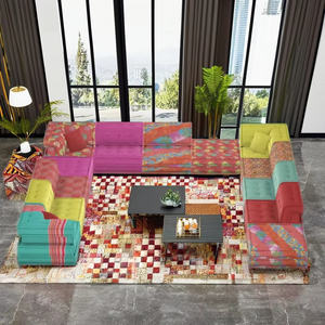 Meilleur vendeur Canapé <span class=keywords><strong>Mah</strong></span> <span class=keywords><strong>Jong</strong></span> en forme de U personnalisable Tissu multicolore Modulaire Roche <span class=keywords><strong>Bobois</strong></span> Divano Canape Hôtel Villa Salon - Product Image 5