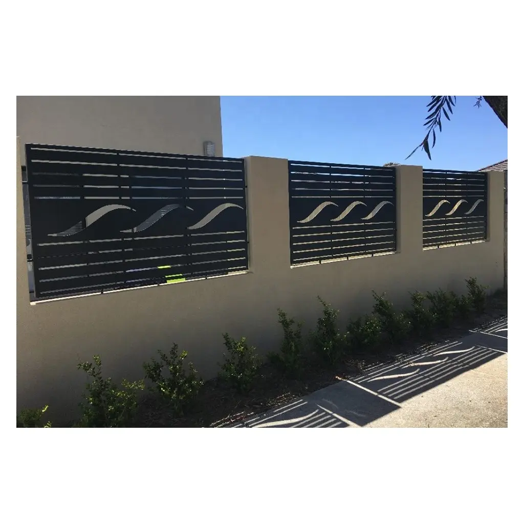 Decorative Laser Cut Metal Fence Panel Privacy Steel Aluminum Fence Panel Perforated Iron Fence Panel & Screen Designs