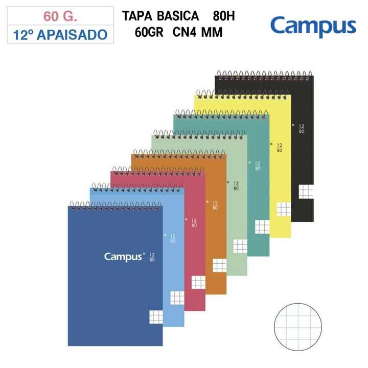 Spiral Pad 12º Landscape 80H 60G CN4 MM - Notebooks and Stationery