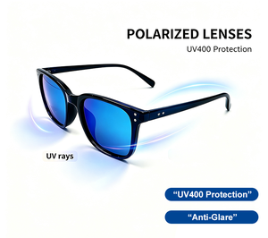 Lunettes de soleil polarisées, monture légère en TR90, verres anti-reflets, protection UV400, lunettes de soleil carrées - Product Image 4