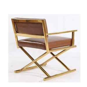 Mid-Century Accent <strong>Arm</strong> <strong>Chair</strong> Velvet <strong>Single</strong> Living Room Lounge <strong>Chair</strong> with Metal Frame in Gold Finishing - Product Image 4