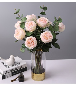 Hoa hồng lụa nhân tạo bán buôn, trang trí đám cưới, ba bông, ngày lễ tình nhân, ngày của mẹ - Product Image 1