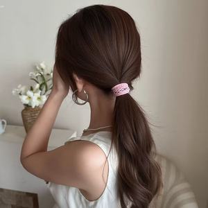 Serre-tête en maille sans couture doux <span class=keywords><strong>et</strong></span> très élastique pour queue de cheval, accessoire de coiffure large pour femmes <span class=keywords><strong>et</strong></span> filles, vente en gros - Product Image 4
