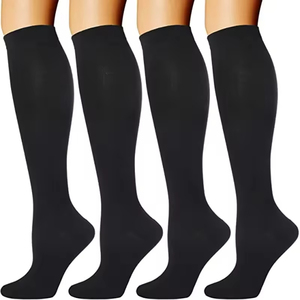 Wholesale 15-20mmHg Graduated Compression <b>Socks</b> <b>Knee</b> <b>High</b> Sports Running Travel <b>Socks</b> for Men and Women - Product Image 1