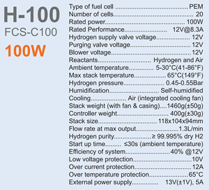 ผลิตภัณฑ์อเนกประสงค์เซลล์เชื้อเพลิงไฮโดรเจน PEM แบบรวมกำลังไฟ 100 วัตต์ - Product Image 3