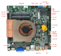 Penjualan Terbaik 13th Gen 1340P I7 1360P X86 4K BGA1744 Motherboard QM13P 2LAN 6COM M.2 SSD dengan DDR4 RAM 64GB untuk mesin penjual otomatis