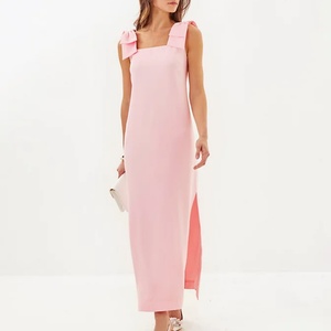 Vestido Maxi de Moda para Mujer con Lazo, Estilo Francés, Ajustado, Sexy, para Fiesta o Playa - Product Image 2