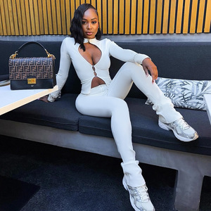 Recém-chegados Roupas Femininas Casaco Crop e Calças Compridas 2 Peça Set Y2K Lady Two Piece Set Outono Mulheres Outfits 2026 - Product Image 2