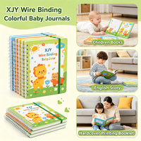 Livre d'histoires pour enfants personnalisé XJY, couverture rigide colorée, reliure à spirale, journal pour bébé