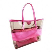 Sac à main de plage transparent grande capacité pour femme, sac à bandoulière transparent, fabriqué en usine BSCI