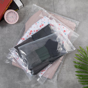 Recyclable Suppliers Pe Plastic Frosted Transparent Color Matte White <b>Clothes</b> Packaging Garment Zipper Paper <b>Bag</b> - Product Image 4