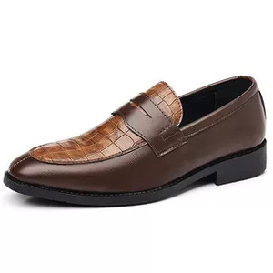 Mocassins Homme Noirs <span class=keywords><strong>en</strong></span> Cuir PU Style <span class=keywords><strong>Crocodile</strong></span> pour Affaires et Loisirs - Product Image 2