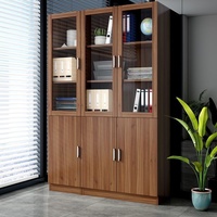 WJG-259X Armoire de classement de bureau en bois commerciale avec vitrine anti-explosion, bibliothèque et étagère modulables