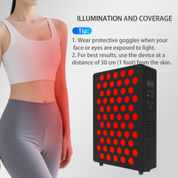 Panneau de luminothérapie rouge OEM ODM, luminothérapie rouge pour le visage, panneau de luminothérapie infrarouge avec support, appareil domestique, 60 perles LED