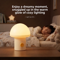 Veilleuse de chevet pour chambre à coucher, respectueuse des yeux, avec fonction de charge, pour l'alimentation des bébés, la décoration, avec luminosité réglable et fonction de vibration